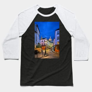 Night falling in Montmartre - Paris Baseball T-Shirt